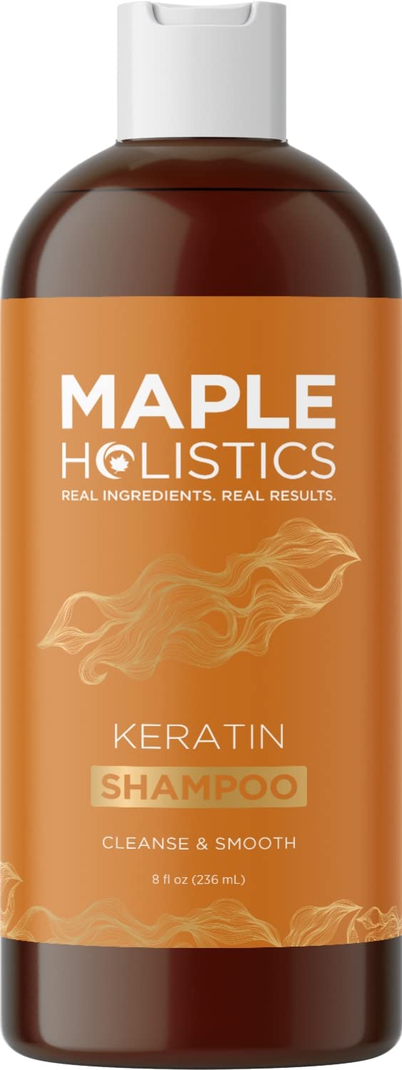 Keratin Shampoo for Dry Damaged Hair - Sulfate Free Shampoo for Damaged Hair Frizz Control and Curls