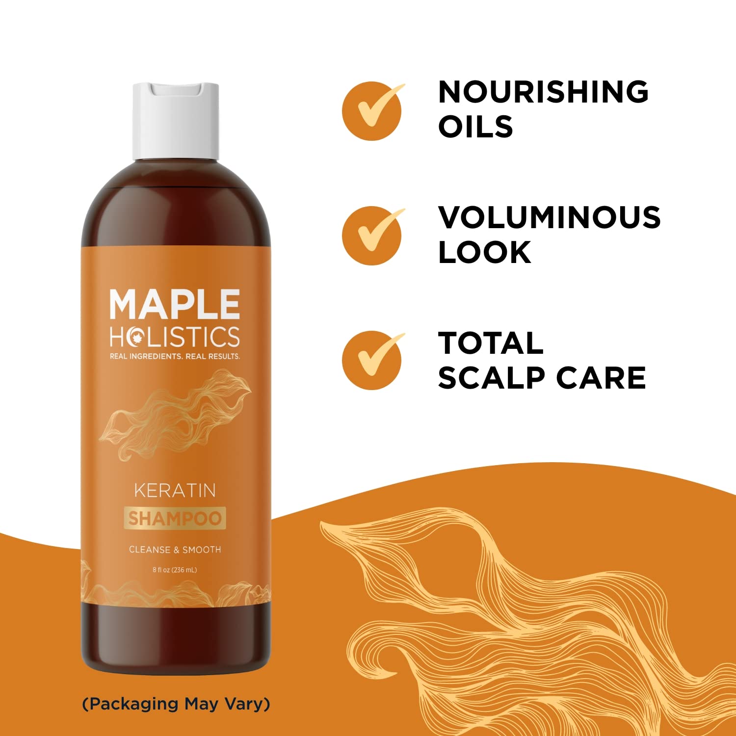 Keratin Shampoo for Dry Damaged Hair - Sulfate Free Shampoo for Damaged Hair Frizz Control and Curls