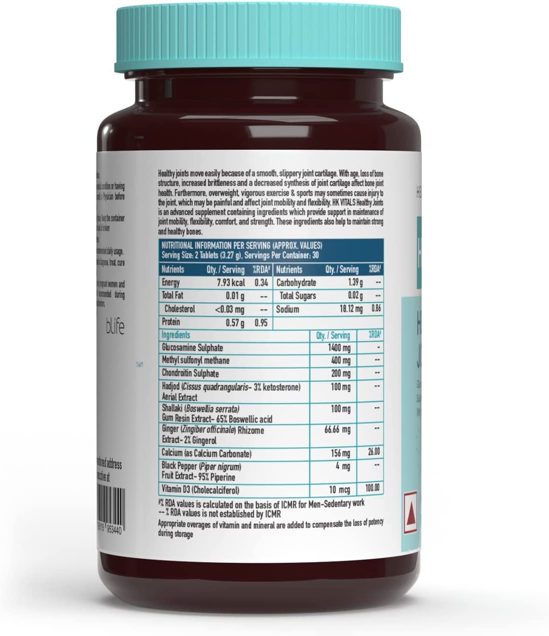 Vishopy HealthKart HK Vitals Joint Support Supplement, with Glucosamine 1400mg, Chondroitin, Calcium