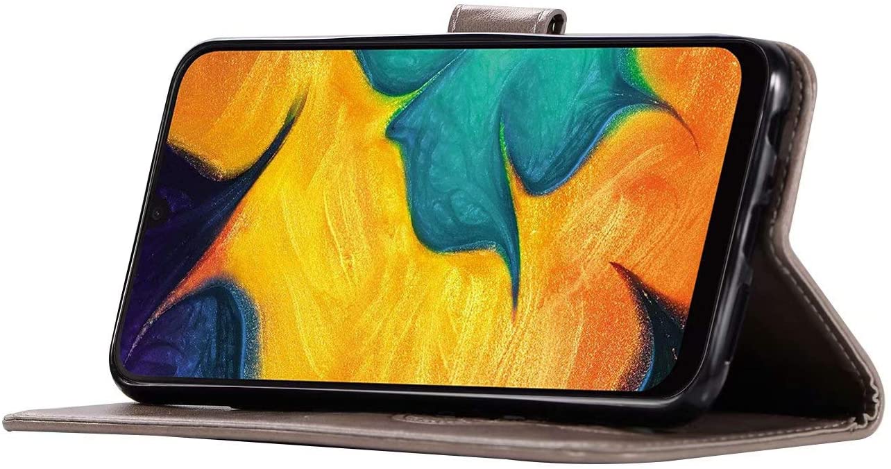 for Samsung Galaxy Note 10 Case, Shockproof PU Leather Flip Case Notebook Wallet Cover Embossed Cute