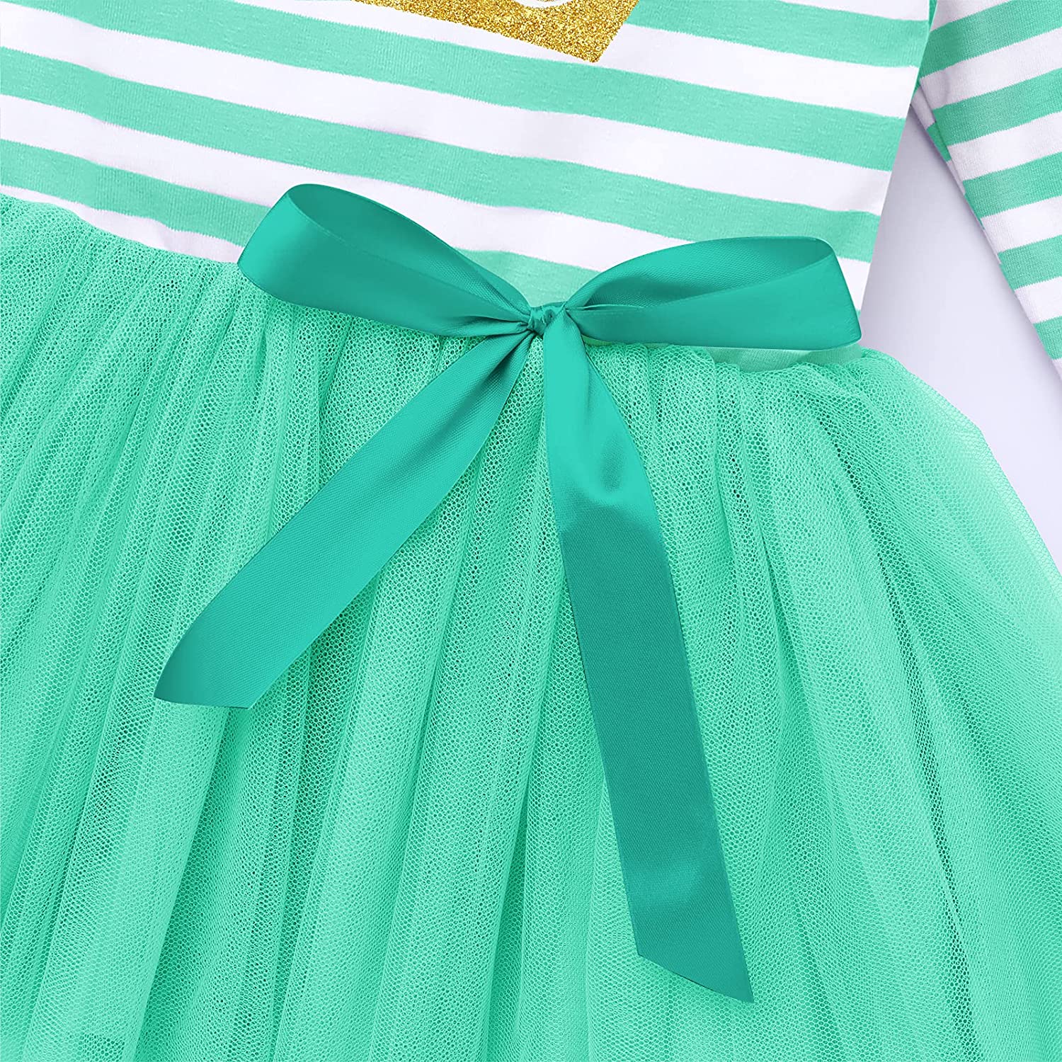 Baby Girls 1st/2nd/3rd Birthday Long Sleeve Princess Cake Smash Baptism Crown Tulle Party Dress Stri