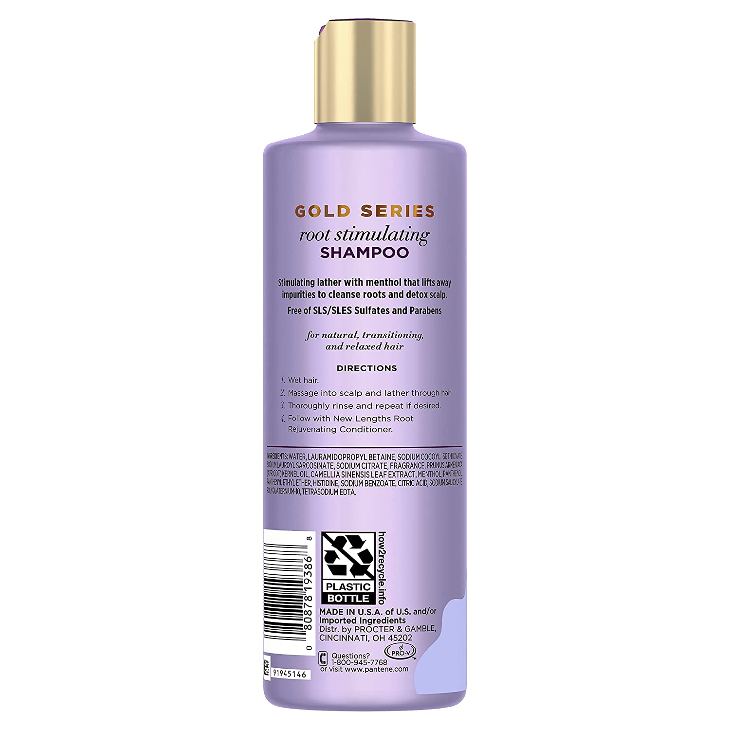 Pantene Gold Series New Lengths Root Stimulating Shampoo with Apricot