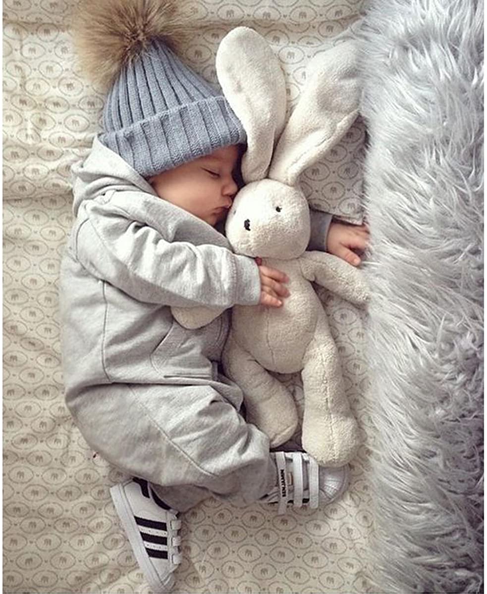 oenbopo Baby Winter Warm Knit Hat Infant Toddler Kid Crochet Fur Hairball Beanie Cap