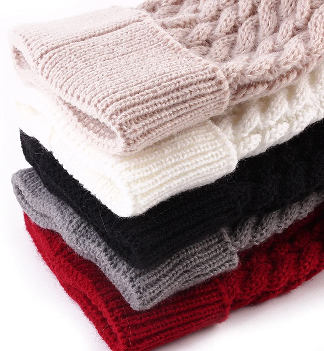 oenbopo Baby Winter Warm Knit Hat Infant Toddler Kid Crochet Fur Hairball Beanie Cap