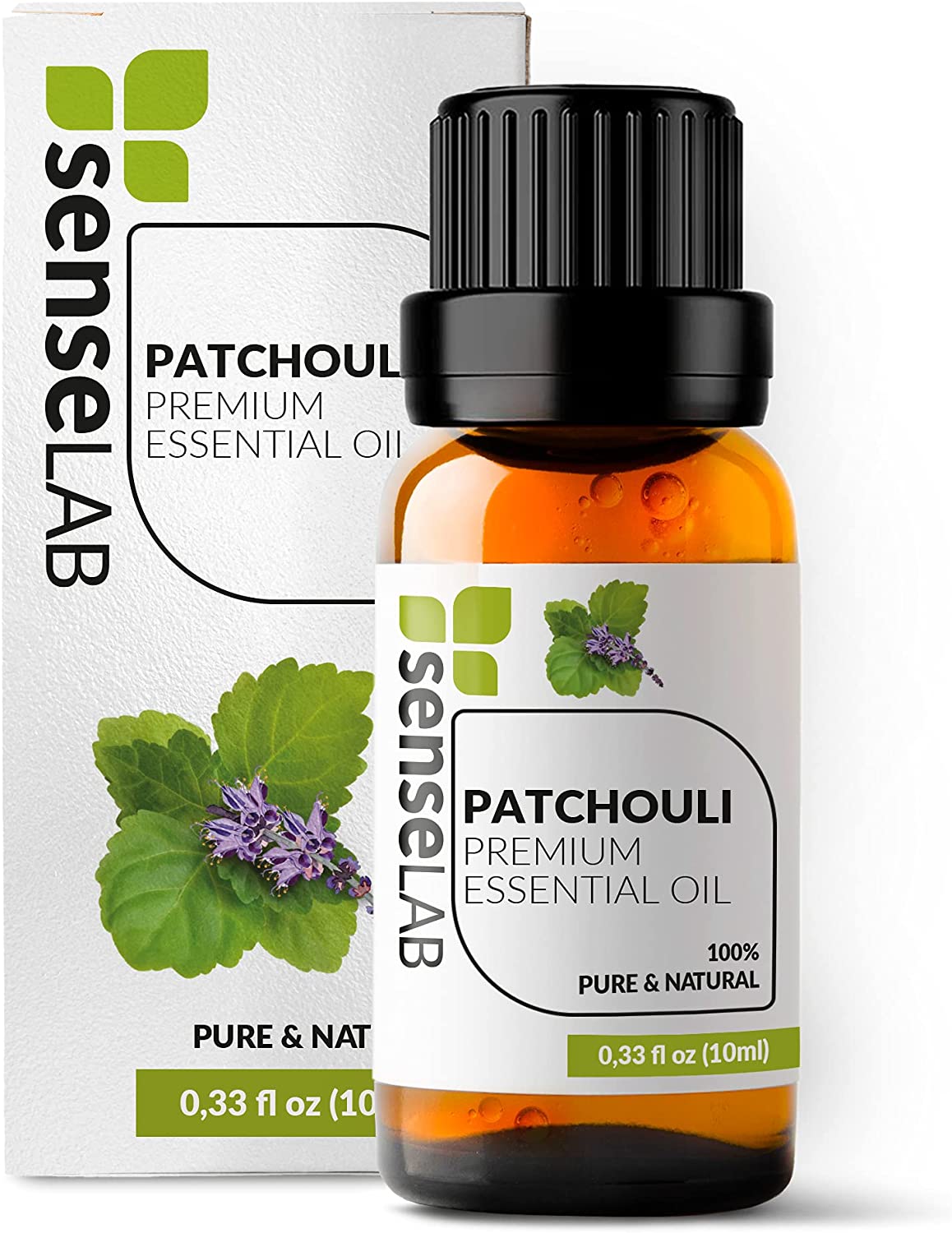 SenseLAB Patchouli Essential Oil - 100 % Pure Extract Patchouli Oil Therapeutic Grade - Fragrance an