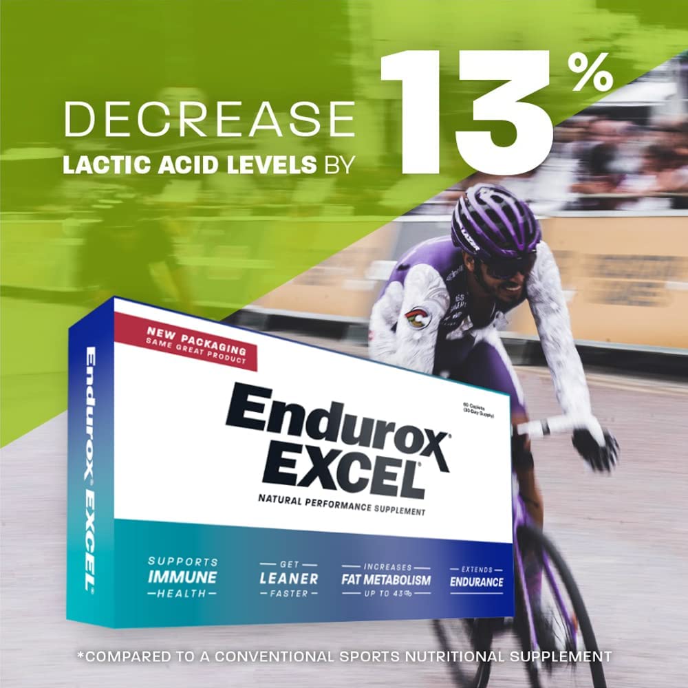 Endurox Excel Natural Exercise Supplement, Increases Metabolism & Builds Endurance - 60 Caps