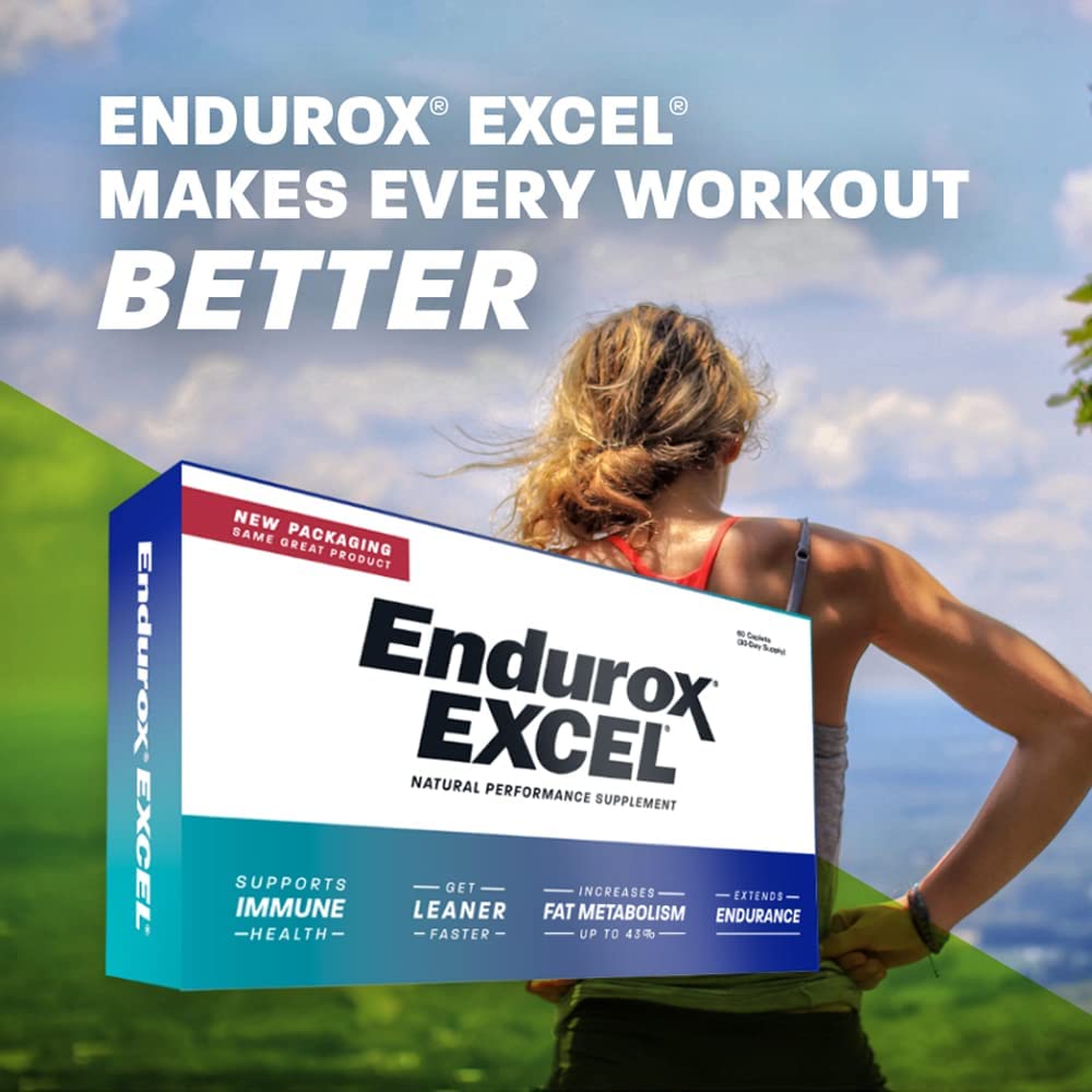Endurox Excel Natural Exercise Supplement, Increases Metabolism & Builds Endurance - 60 Caps