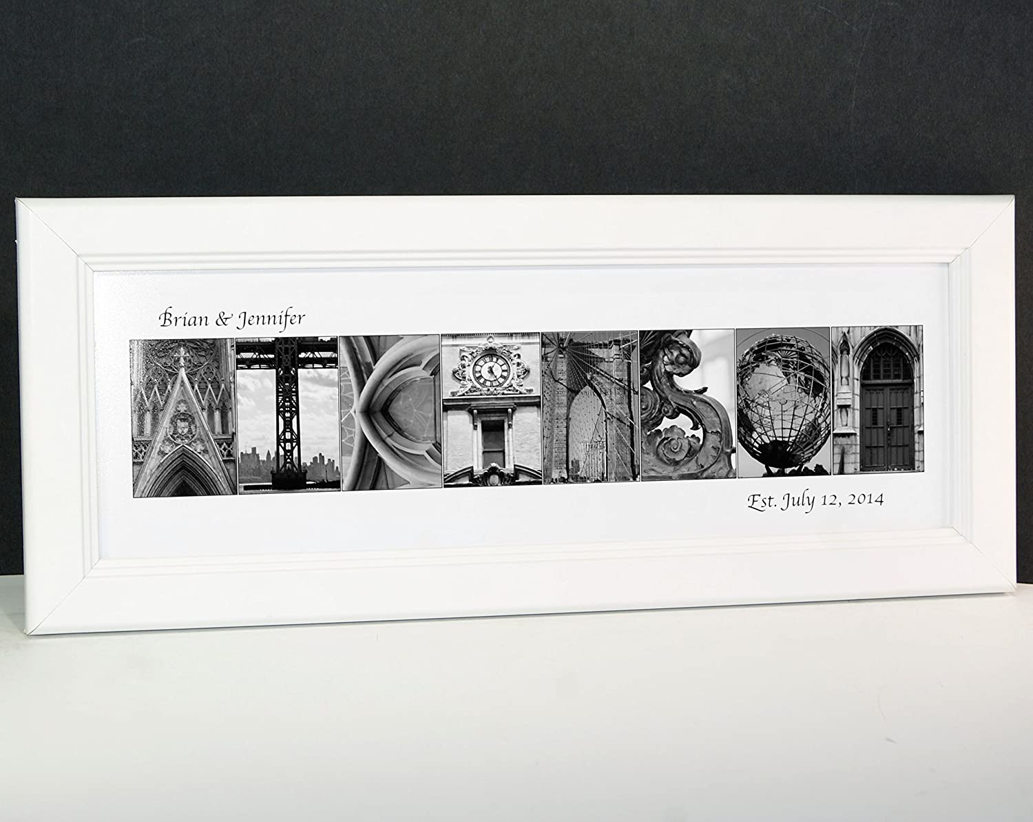 Creative Letter Art Personalized Name in Black and White Architecture from Original Alphabet Photogr