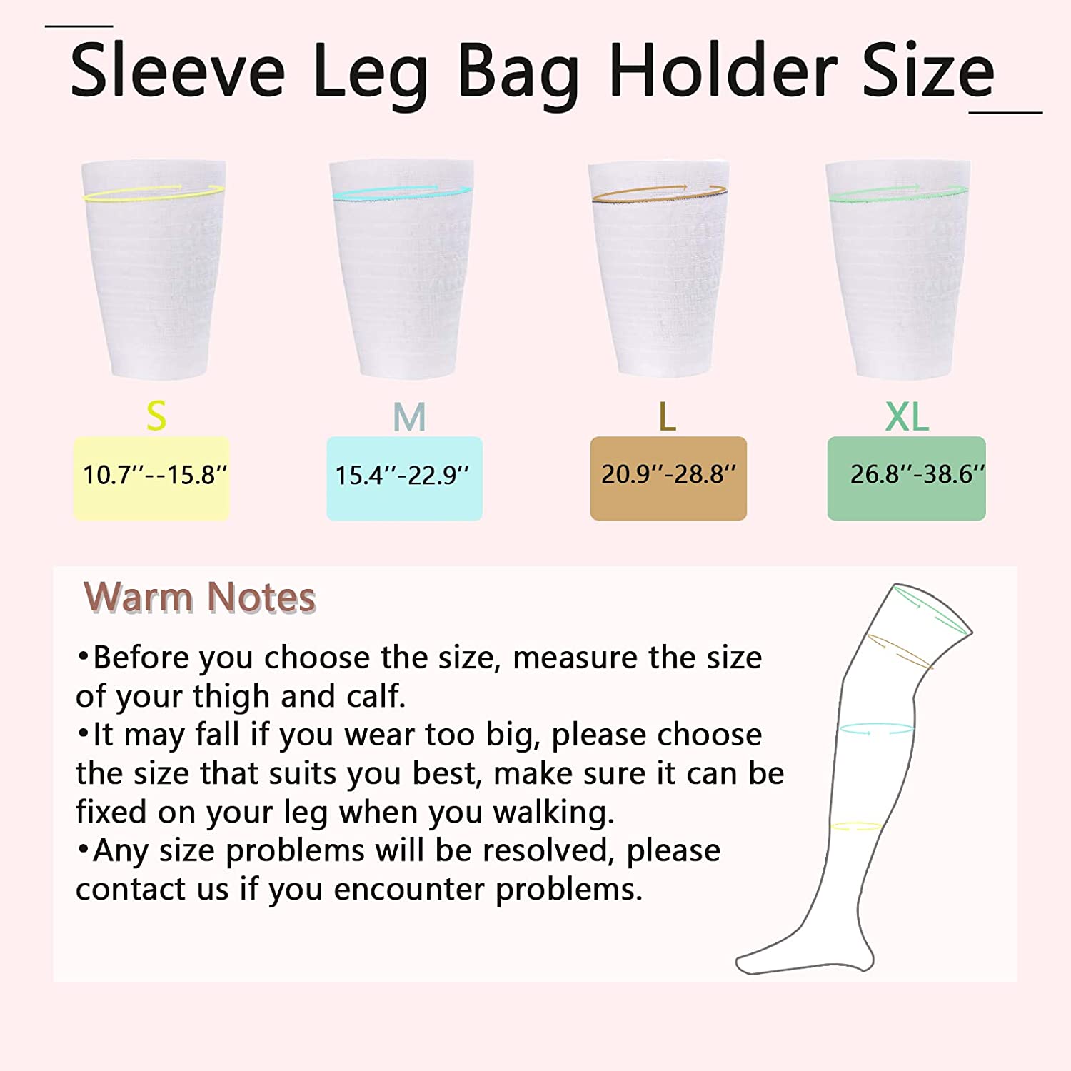 OUDI LINE 1 PCS Catheter Leg Bag Holder, Fabric Catheter Sleeves Urine Leg Bag Holder, Urinary Drain