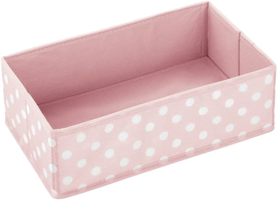 mDesign Soft Fabric Polka Dot Dresser Drawer and Closet Storage Organizer for Child/Kids Room, Nurse
