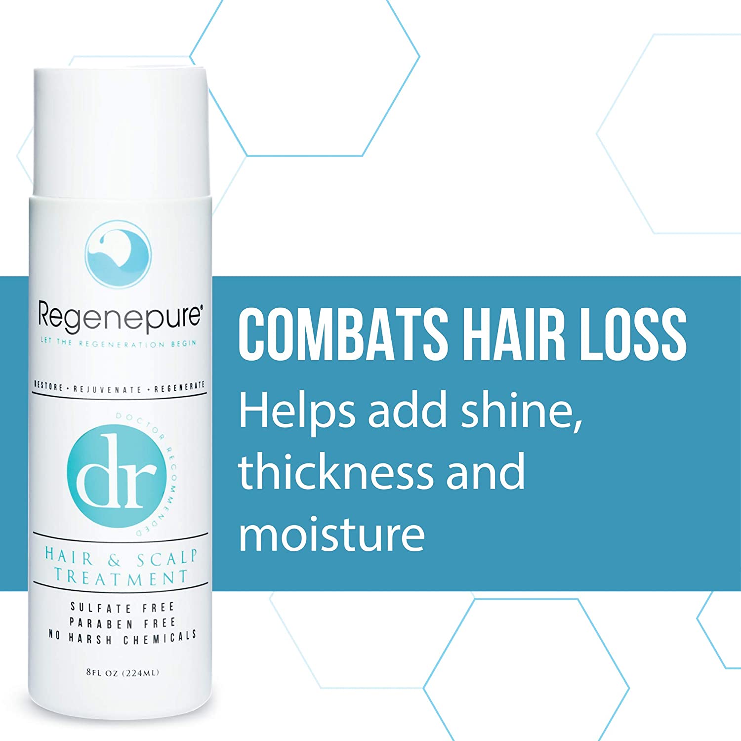 REGENEPURE, DR Shampoo Hair and Scalp Treatment, Cleanses and Supports