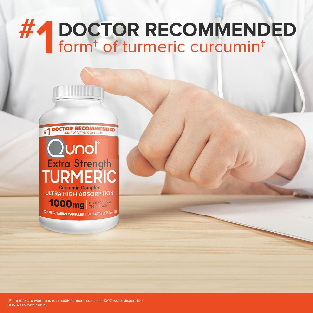 Turmeric Curcumin Capsules, Qunol with Ultra High Absorption 1000mg, Joint Support, Dietary Suppleme