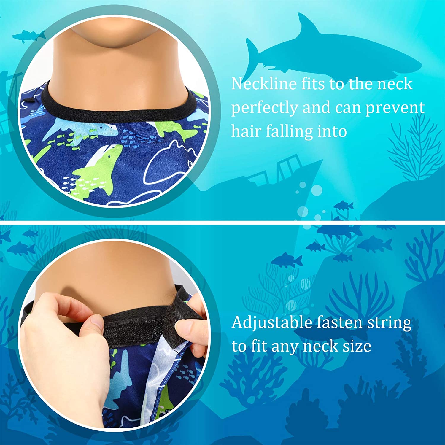 2 Pieces Kids Haircut Salon Cape Waterproof Hair Cutting Cape Children Hairdressing Apron Barber Apr