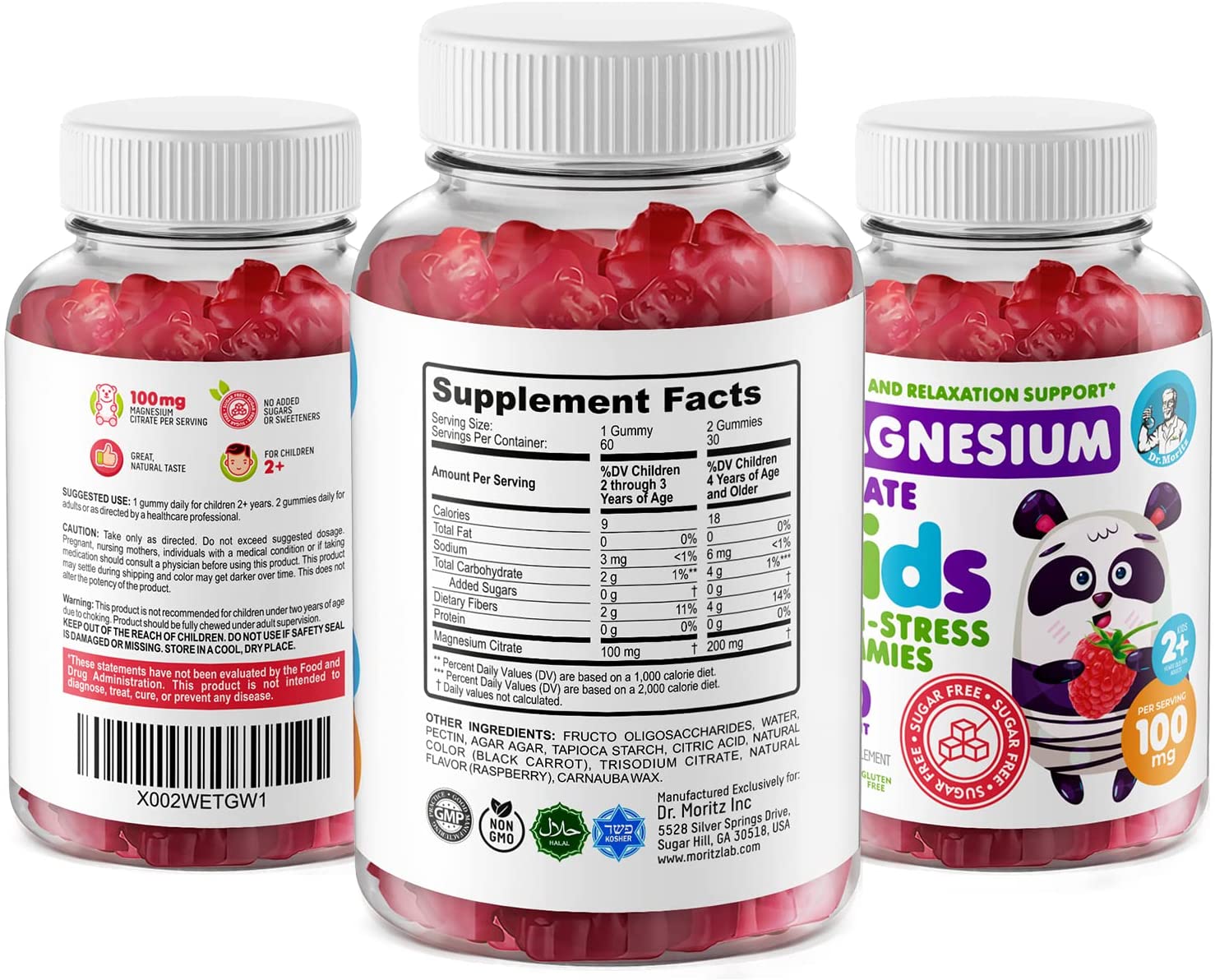Kids Magnesium Gummies SugarFree and Multivitamin Gummies 14 Essential