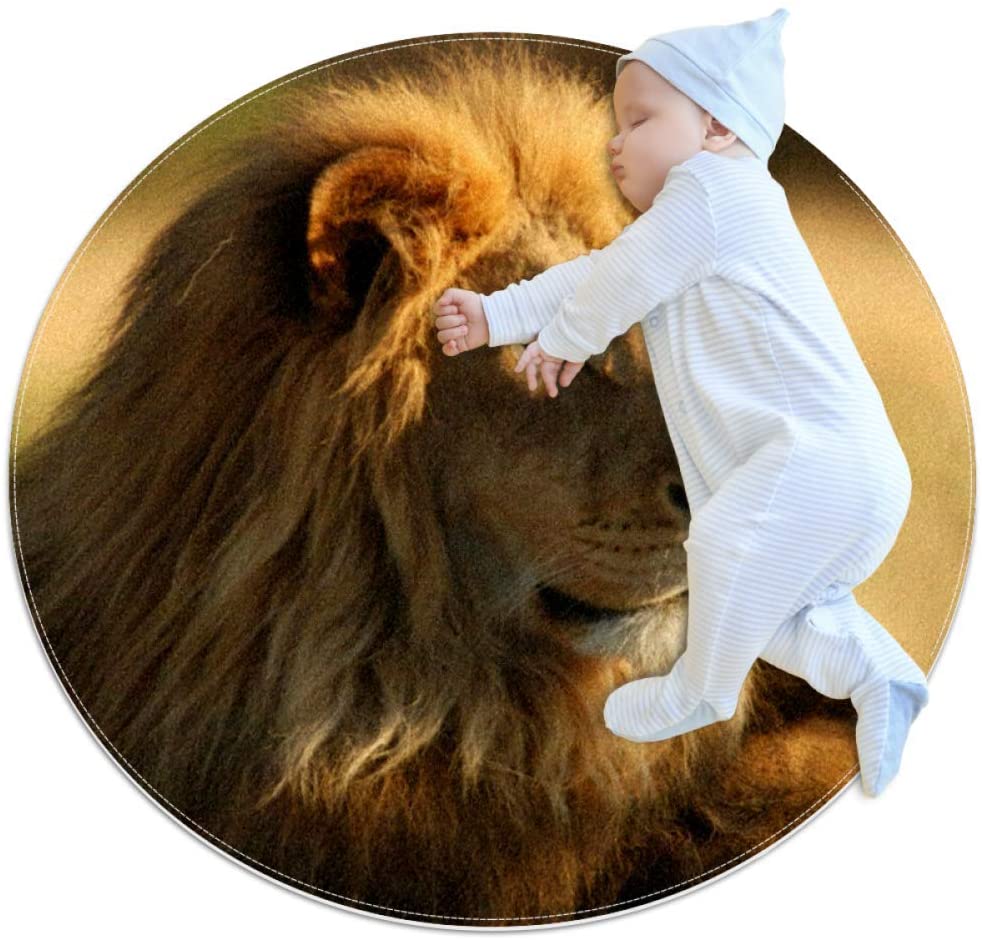 Prairie Lion Baby Crawling Mat Home Decorative Carpet Soft and Washable Pad Non-Slip for Kid's Toddl