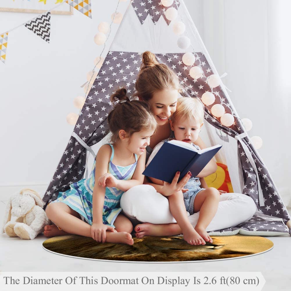 Prairie Lion Baby Crawling Mat Home Decorative Carpet Soft and Washable Pad Non-Slip for Kid's Toddl