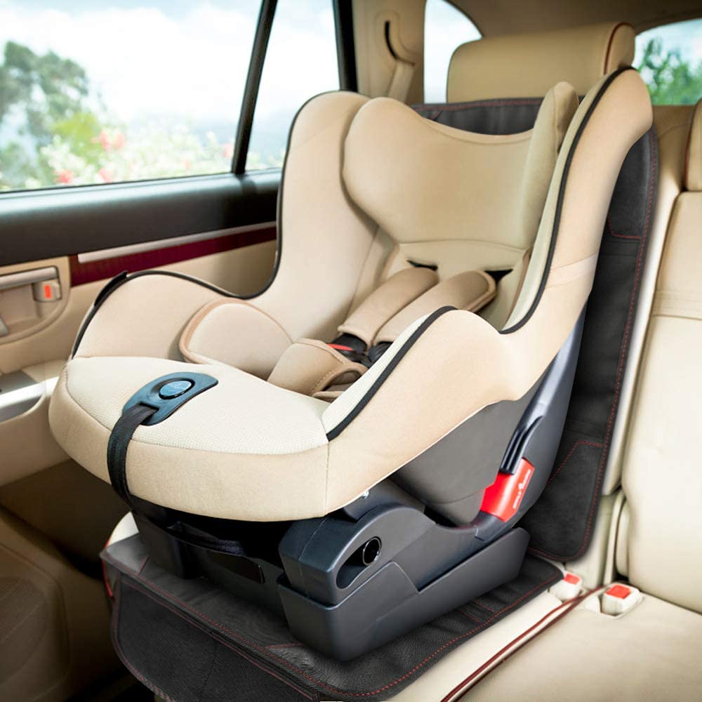 YOOFAN 2 Pack Car Seat Protectors with Thickest Padding, Waterproof 600D Oxford Fabric, 2 Large Pock