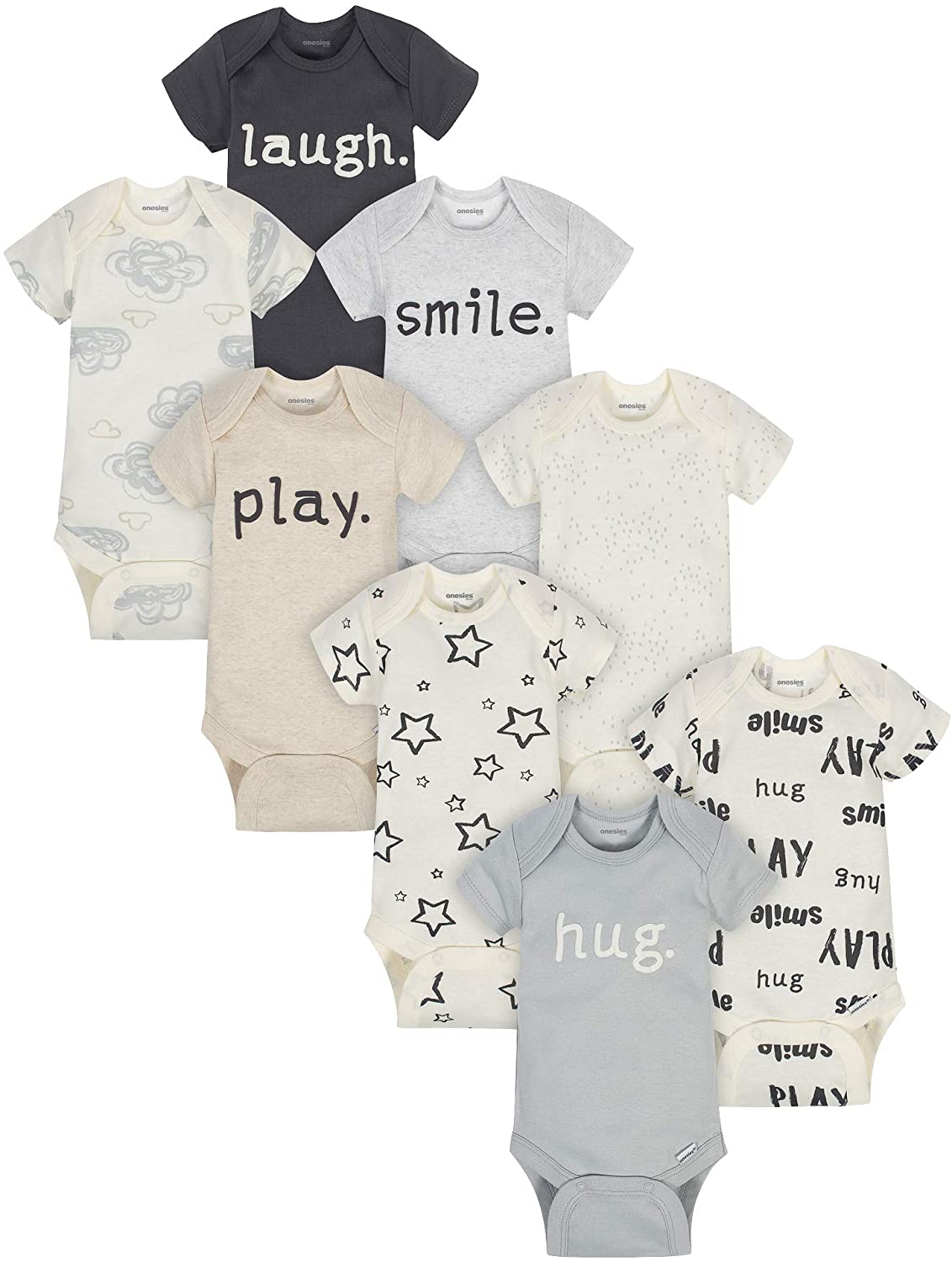 Onesies Brand unisex-baby 8-pack Short Sleeve Mix & Match Bodysuits