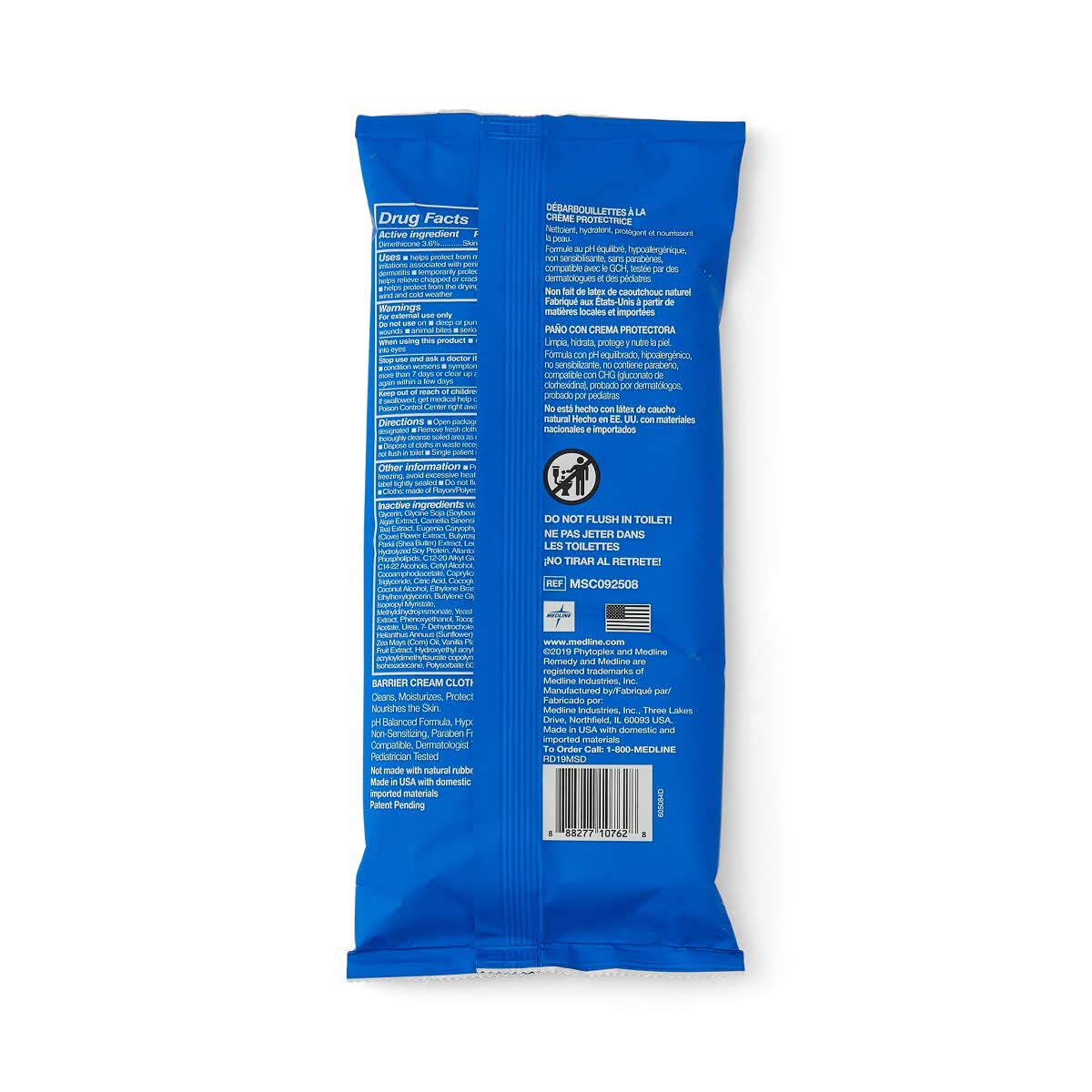 Medline Remedy Phytoplex 4in1 Barrier Cream Cloths with Dimethicone