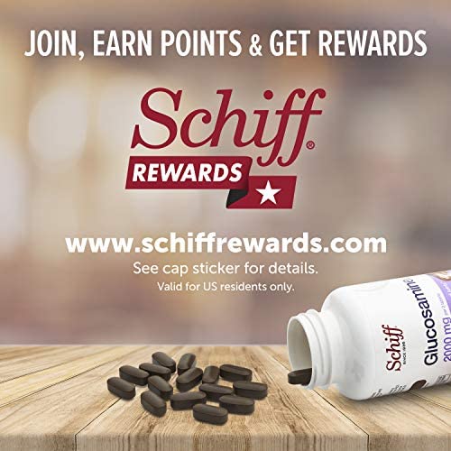 Schiff Glucosamine With Hyaluronic Acid, 2000mg Glucosamine, Joint Care Supplement Helps Lubricate &