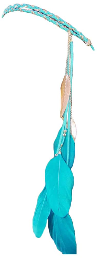 Song Qing Women Feather Leaf Tassels Braided Hippie Headband Hair Accessories