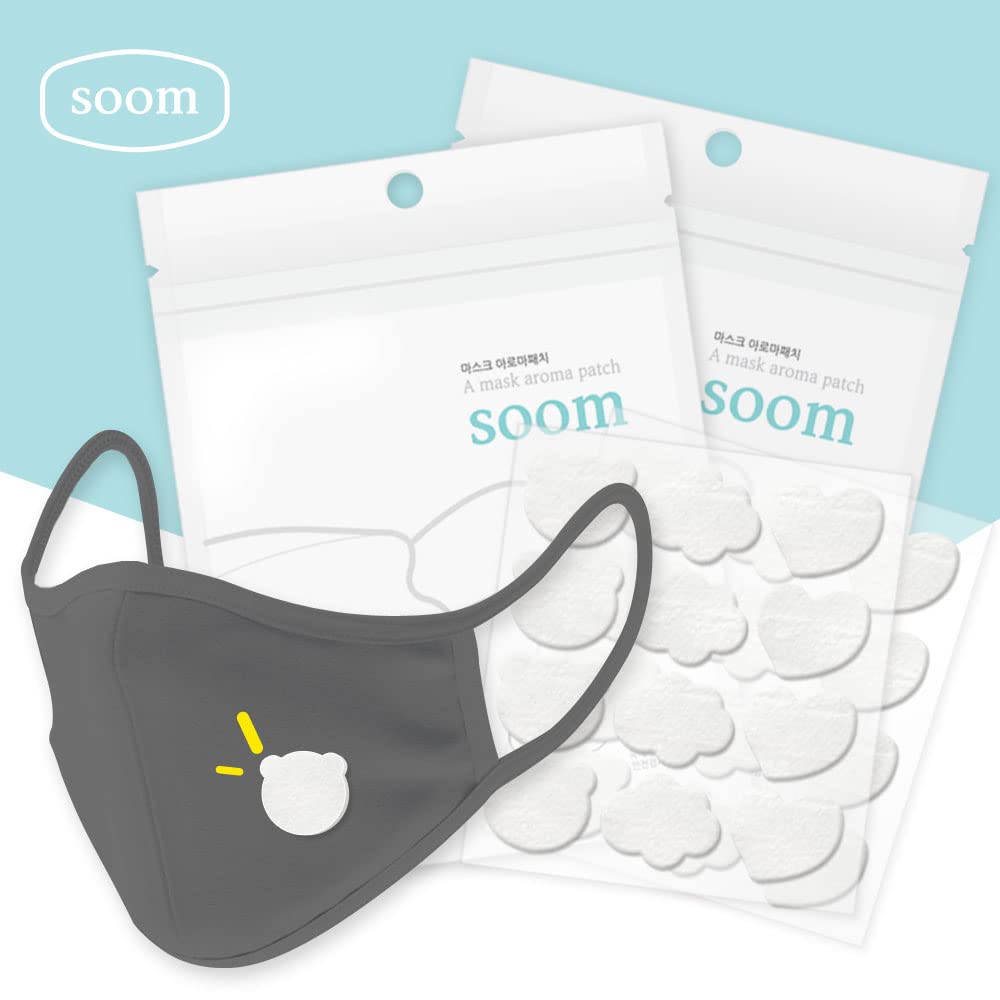 SOOM Aroma scented face mask Stickers – 1 Pack 24 Pcs | Natural Essential Oil | Mask Spray Refresh