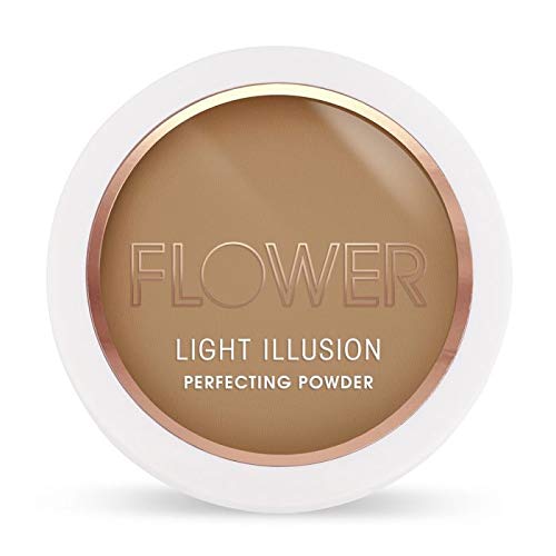 Flower Beauty Light Illusion Perfecting Powder - Pressed Powder Face Makeup, Buildable Medium Covera
