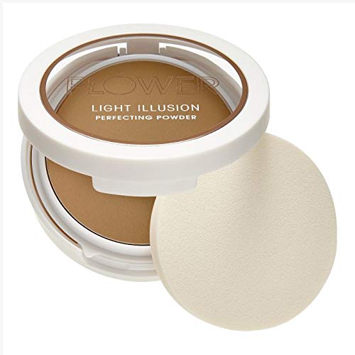Flower Beauty Light Illusion Perfecting Powder - Pressed Powder Face Makeup, Buildable Medium Covera