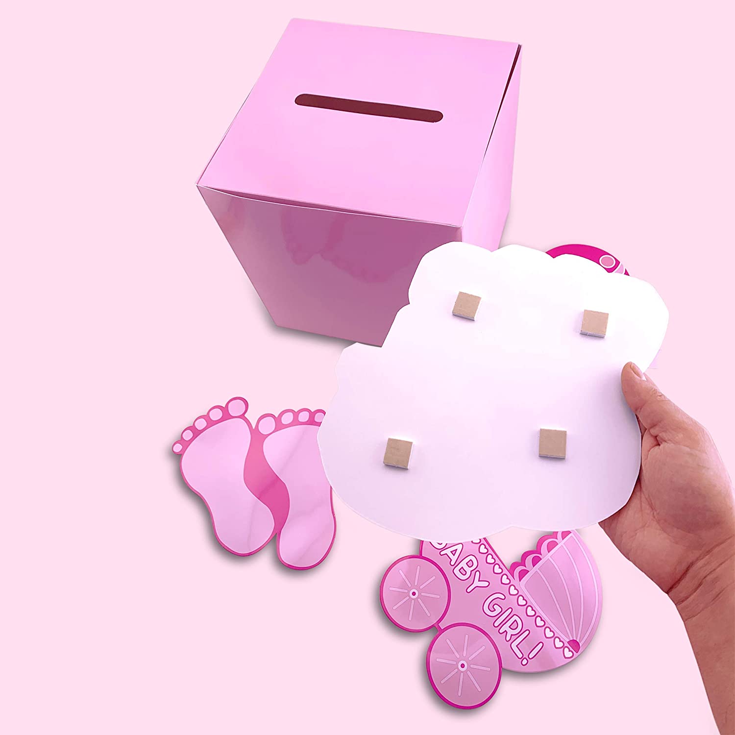 Tytroy Baby Shower Wishing Well Card Box Cute Decoration Rattle Pretty