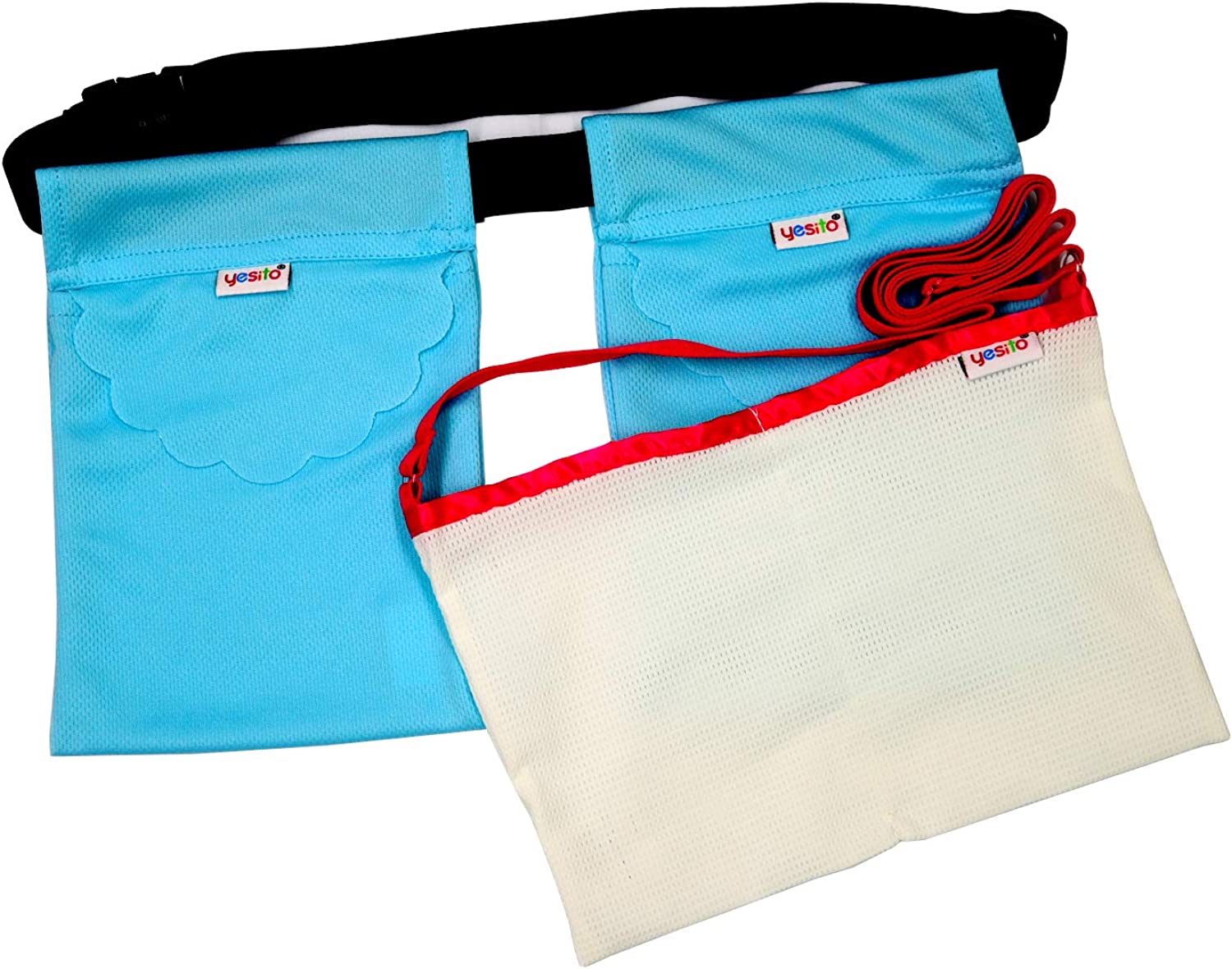 Yesito Mastectomy drainage pouch and Shower for Support Adjustable Comfort (Pink) (Lake Blue)