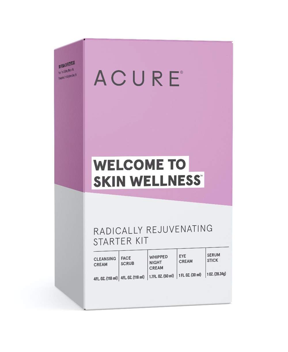 Acure Radically Rejuvenating Starter Kit - 100% Vegan & Provides Anti-Aging Support, Includes Facial