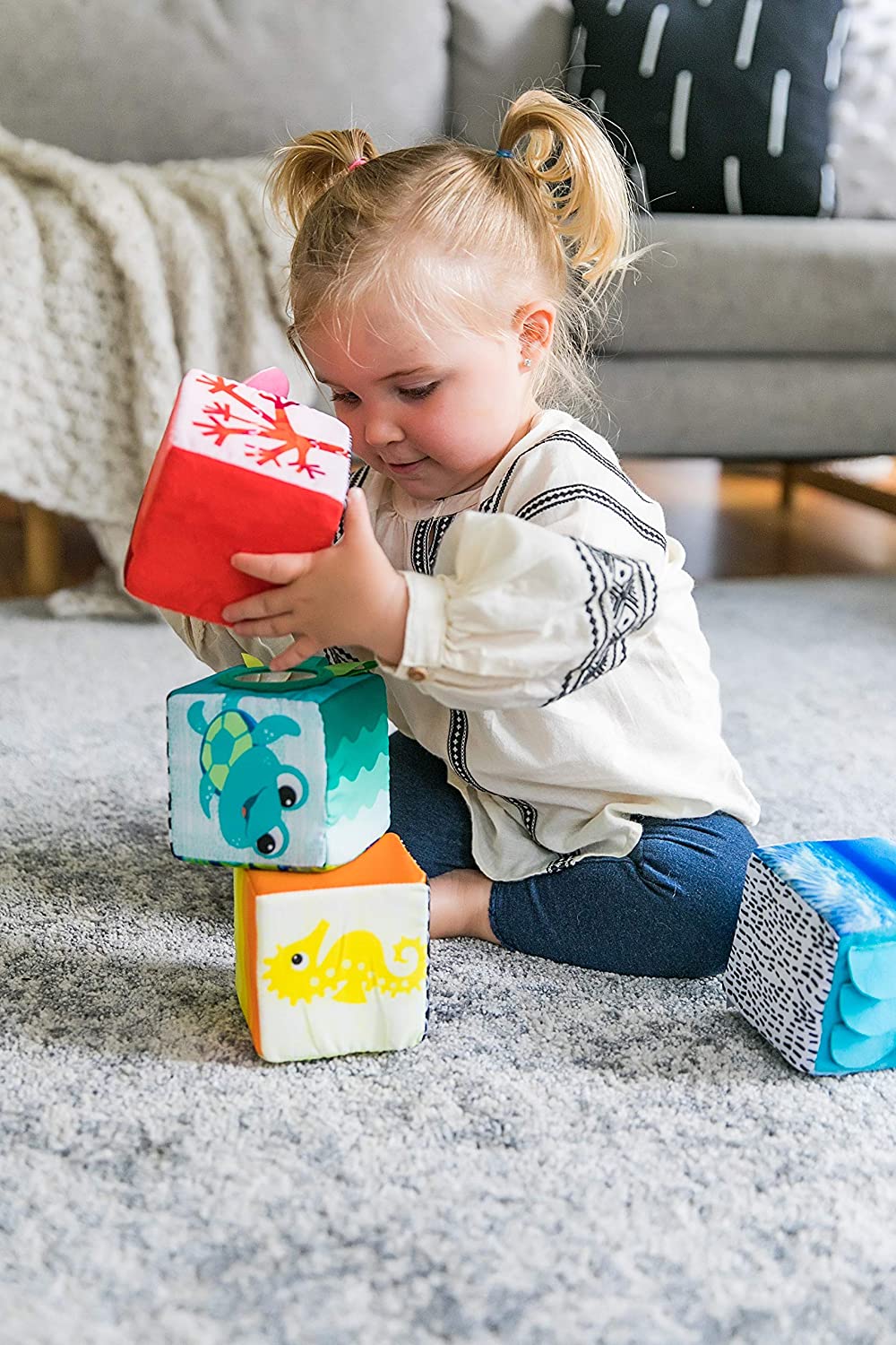 Baby Einstein Explore & Discover Soft Blocks Toys, Ages 3 months +