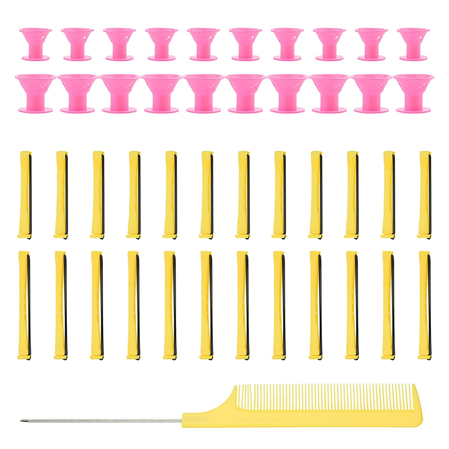 Beautyflier Styling Silicone Hair Rollers, Perm Rods for Natural Hair Perm Rods Set,Cold Wave Rods C