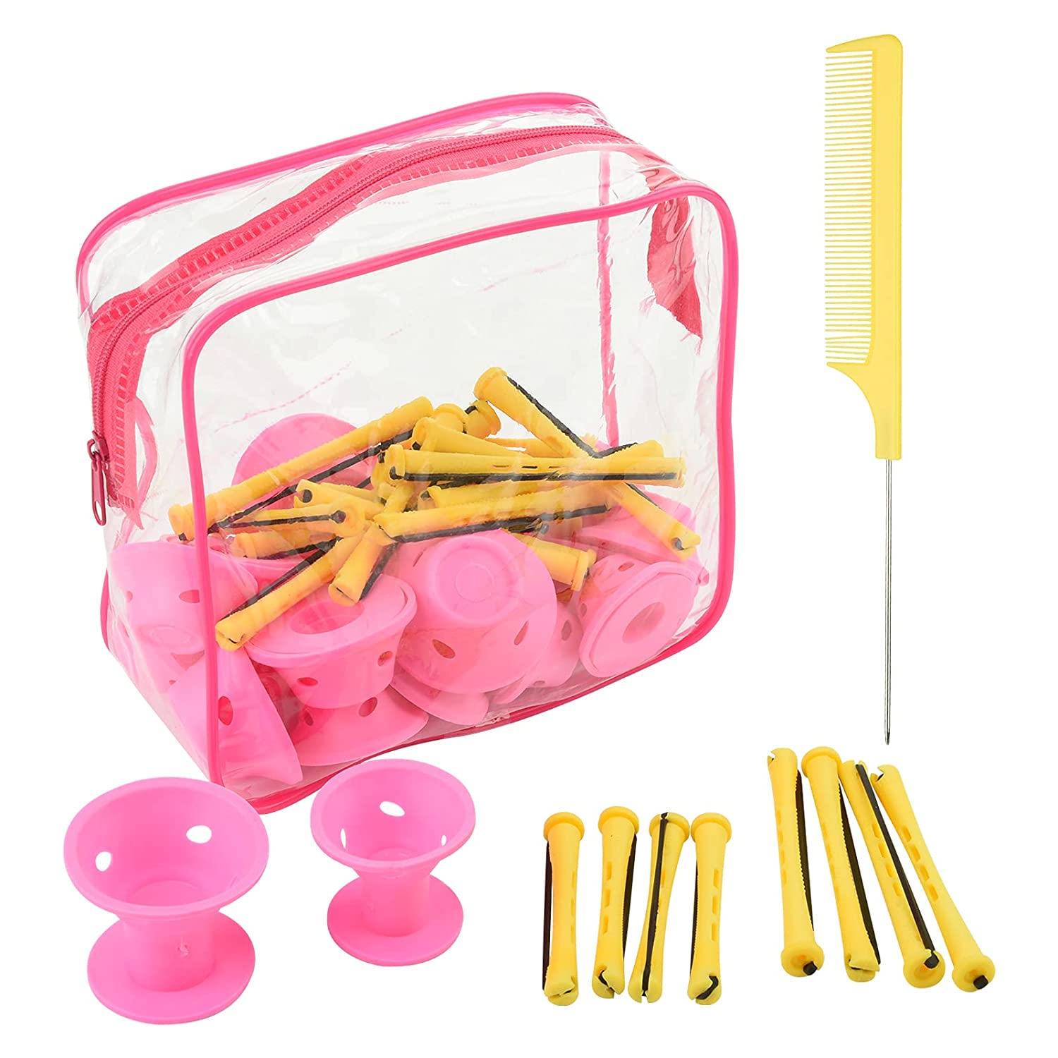 Beautyflier Styling Silicone Hair Rollers, Perm Rods for Natural Hair Perm Rods Set,Cold Wave Rods C