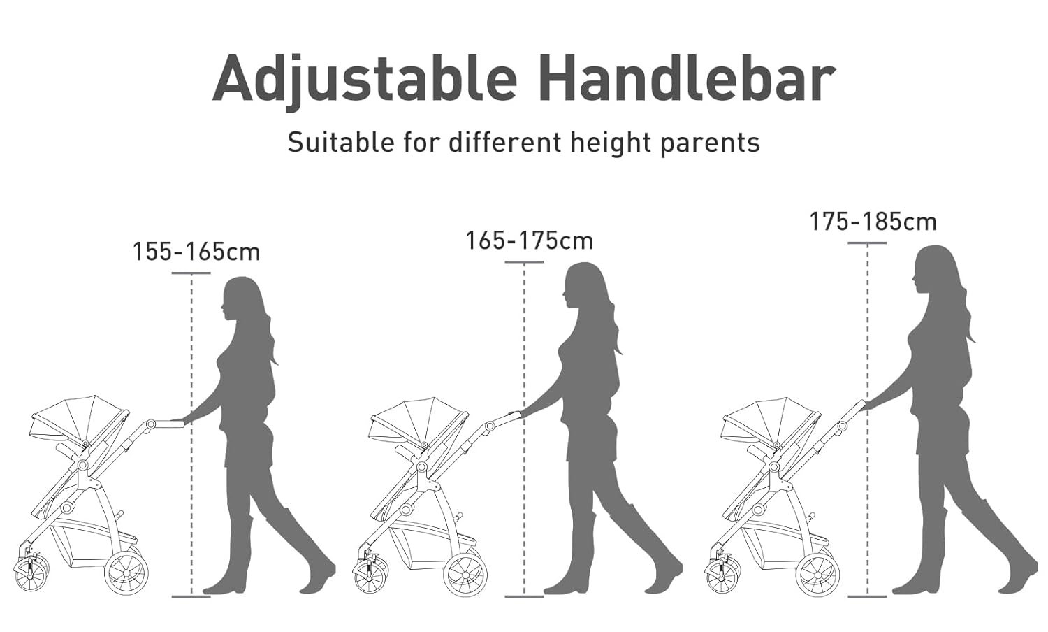 HAGADAY Baby Stroller, Infant Stroller with Reversible Seat, Newborn Stroller with Canopy\xef\xbc\x8