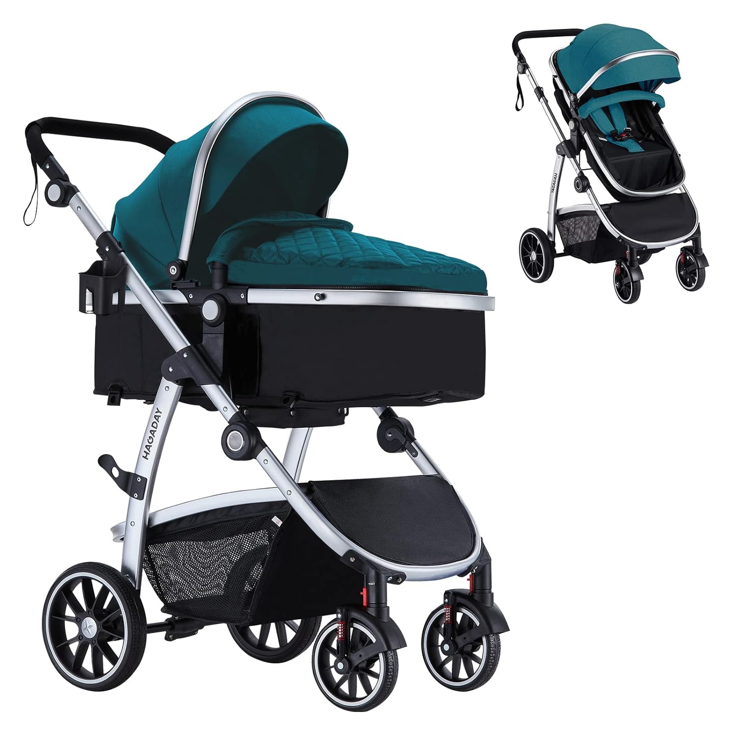 HAGADAY Baby Stroller, Infant Stroller with Reversible Seat, Newborn Stroller with Canopy\xef\xbc\x8