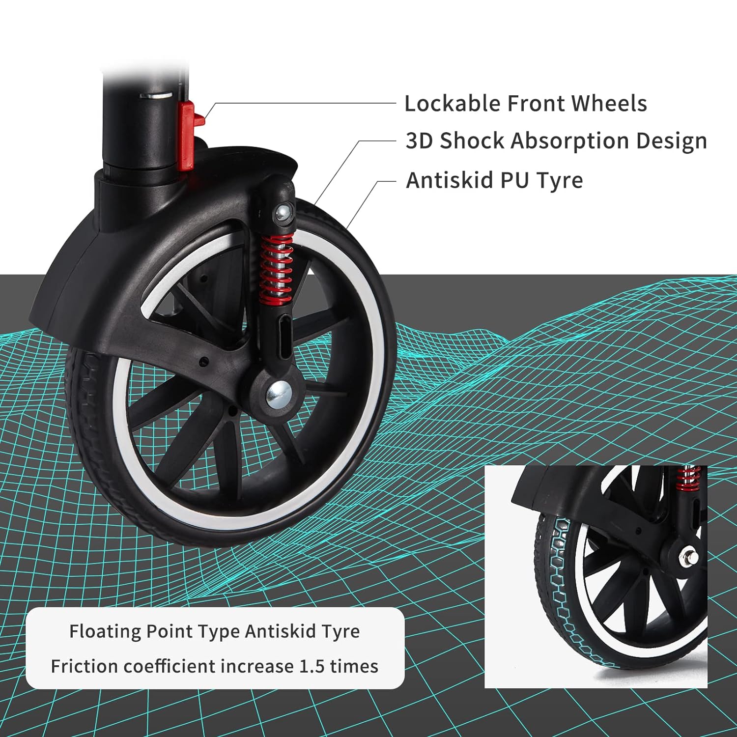 HAGADAY Baby Stroller, Infant Stroller with Reversible Seat, Newborn Stroller with Canopy\xef\xbc\x8