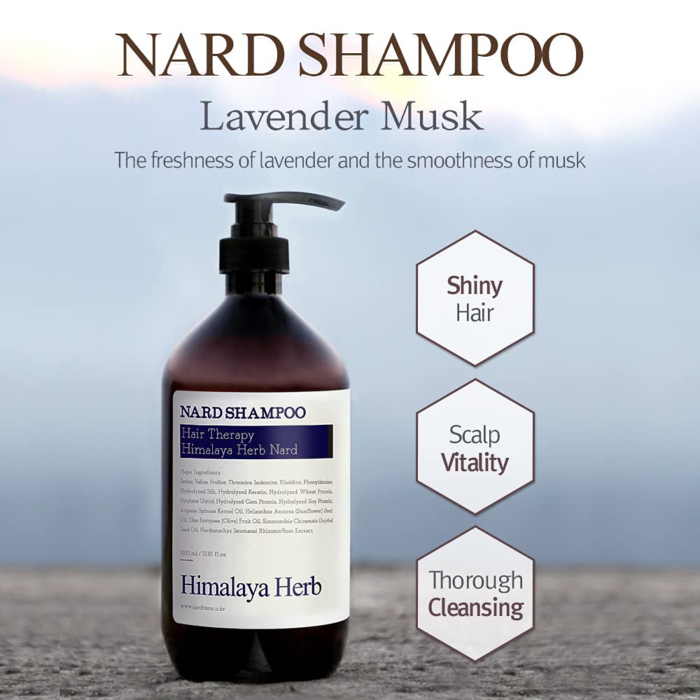 NARD Hair Shampoo Lavender Musk 16.9 Fl Oz - Strong Vitality from Himalayas - Natural Surfactants gi