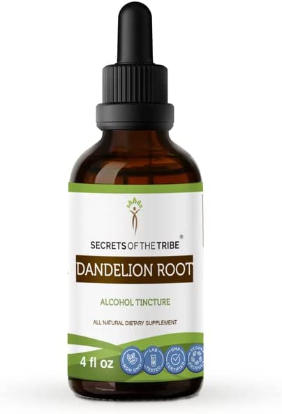 Dandelion Root Tincture Alcohol Extract, High-Potency Herbal Drops, Tincture Made from Dandelion (Ta