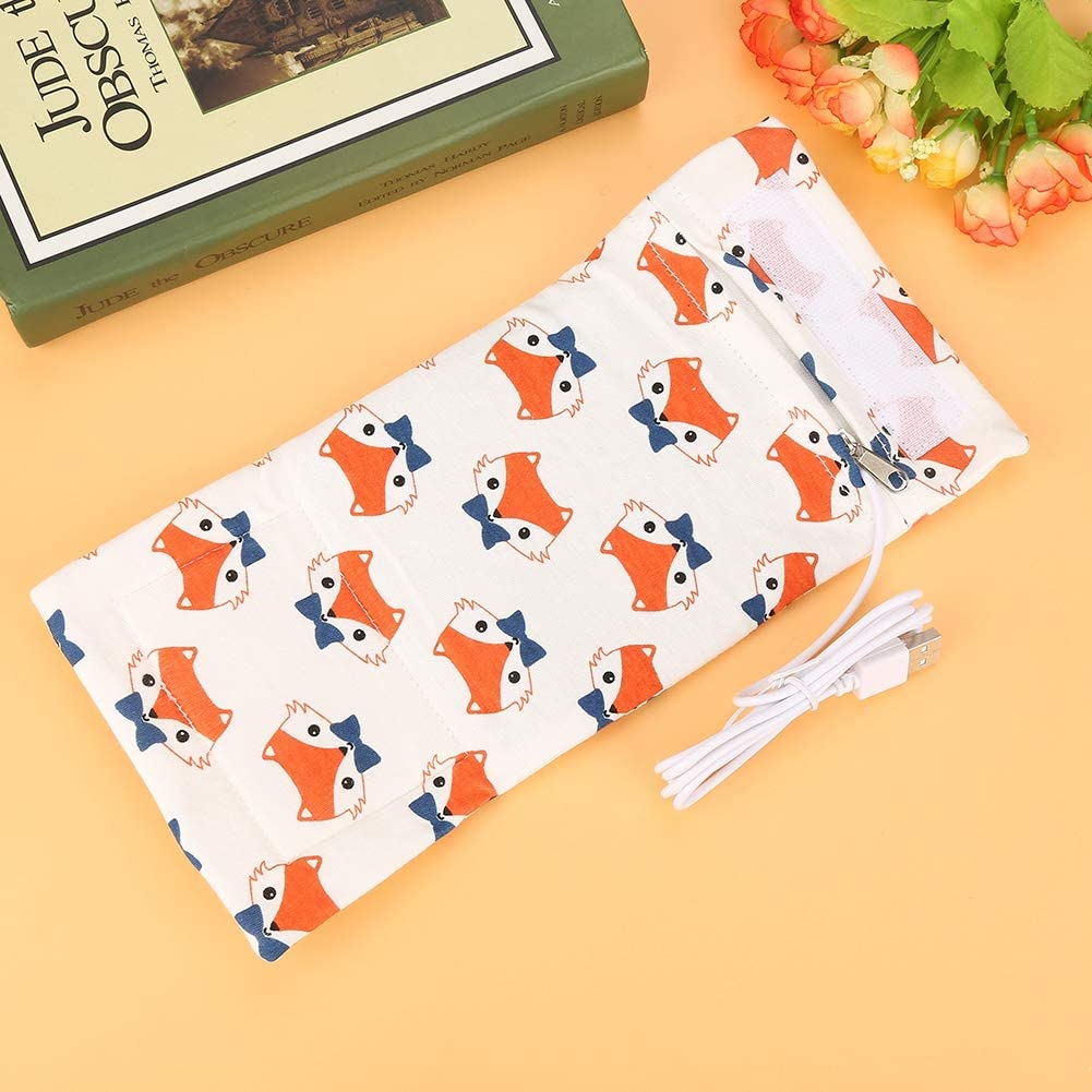 Shanrya Baby Bottle Warmer Cover, Cotton Baby Bottle Warmer Portable Safely for Warm Baby Bottle for