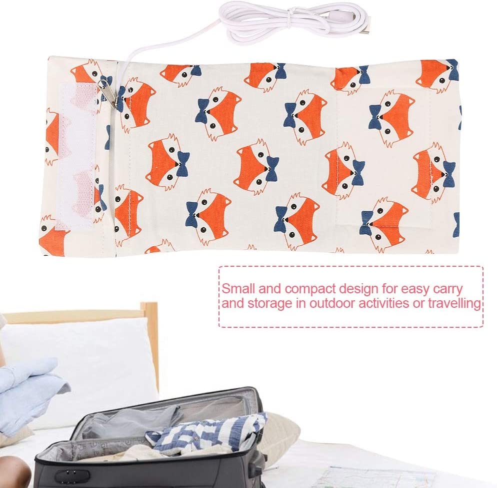 Shanrya Baby Bottle Warmer Cover, Cotton Baby Bottle Warmer Portable Safely for Warm Baby Bottle for