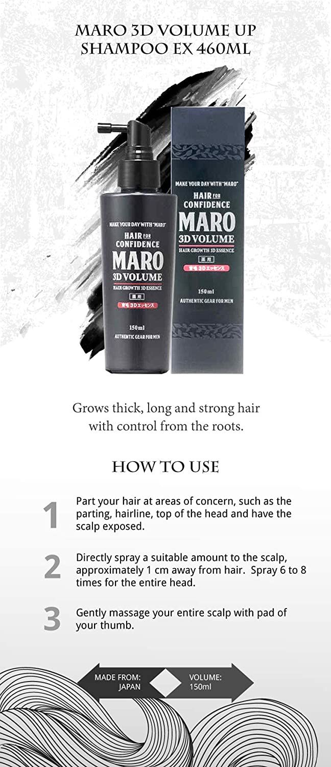 #MG MARO 3D Volume Essence 150ml- Contains active ingredients derived from natural remedies Promotes