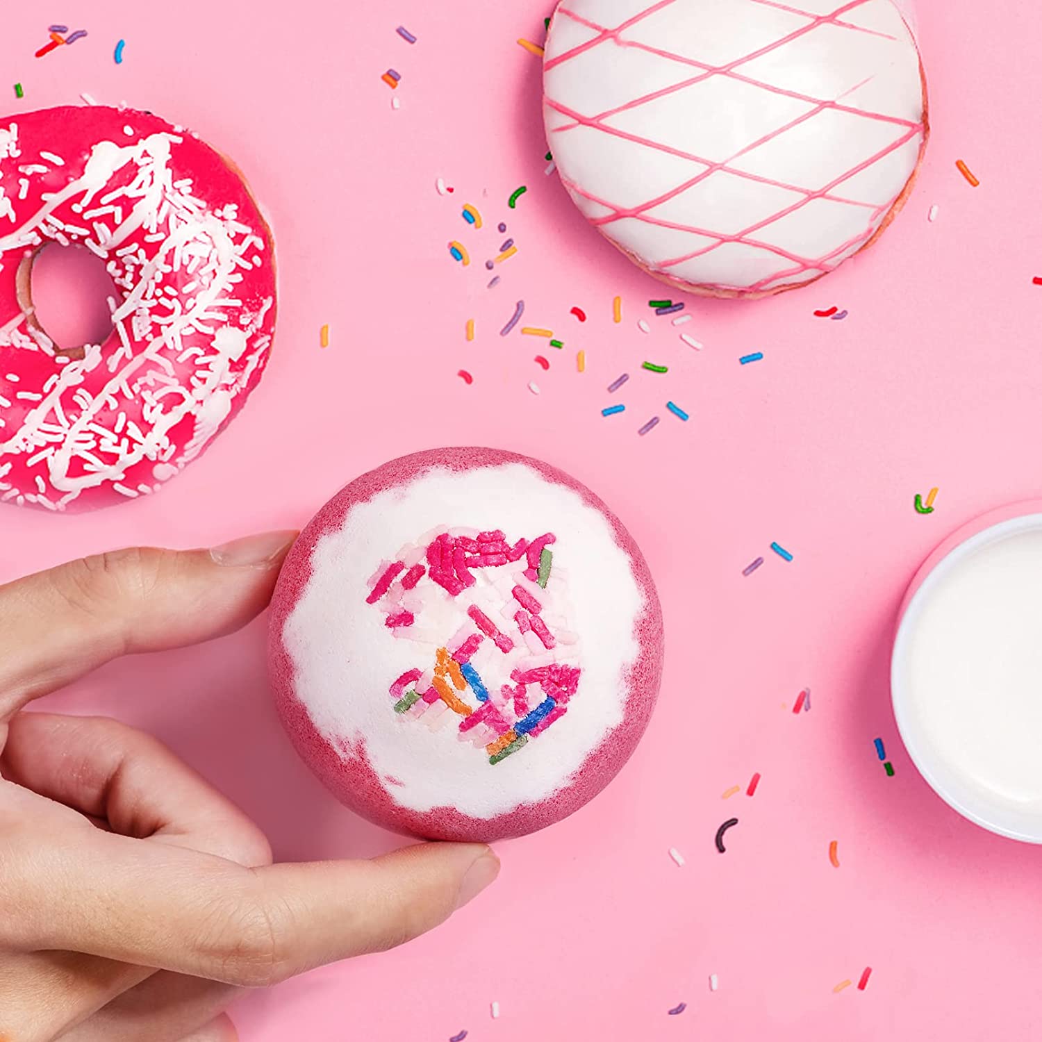 12×5.5oz Bath Bombs Organic & Natural Bath Bombs Bubble Bath Bombs for Kids Sugar Needle Bath Bombs