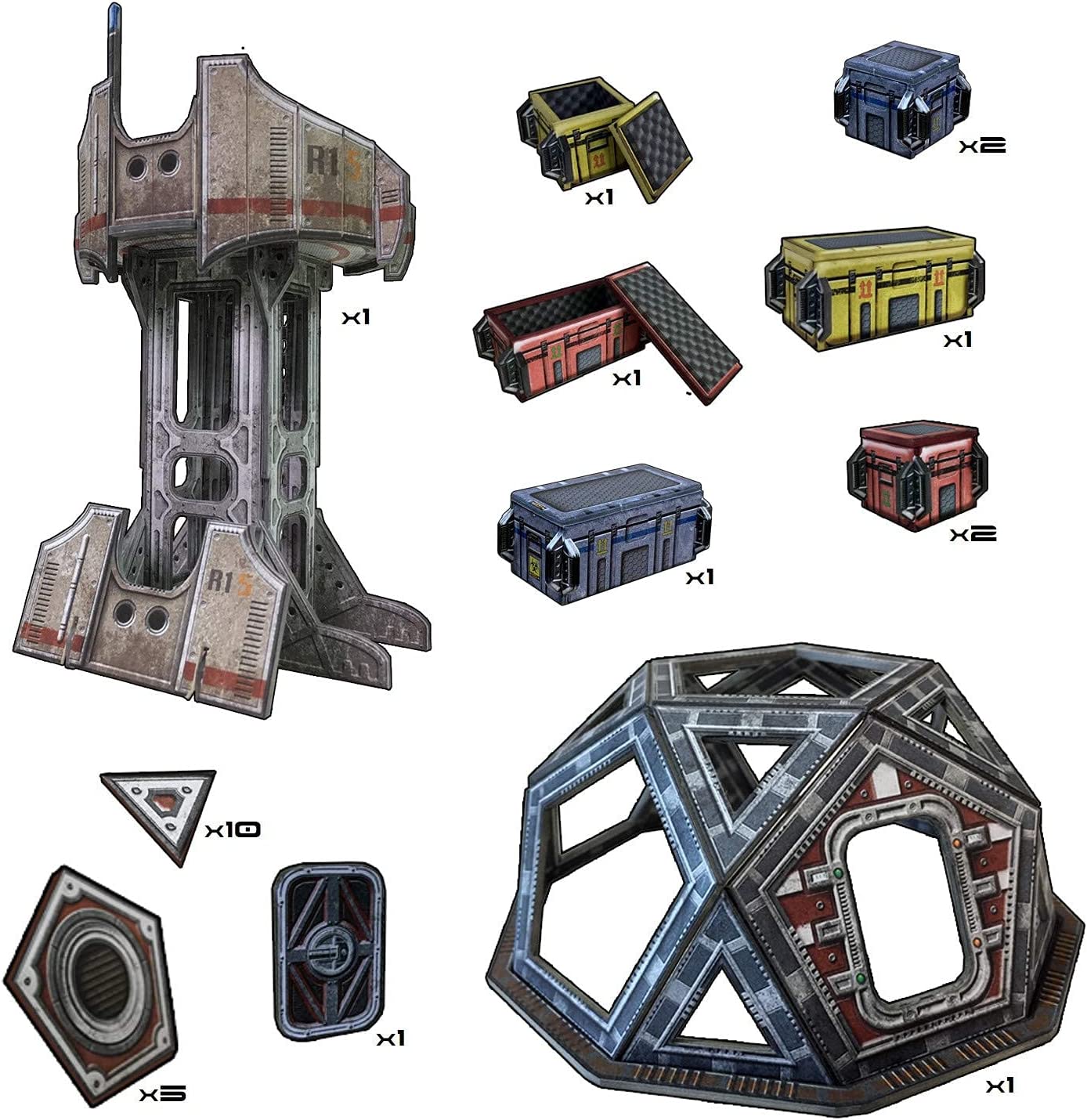 Battle Systems Sci-Fi Terrain - 28mm Modular 3D Space Terrain - Perfect for Wargaming and Roleplayin