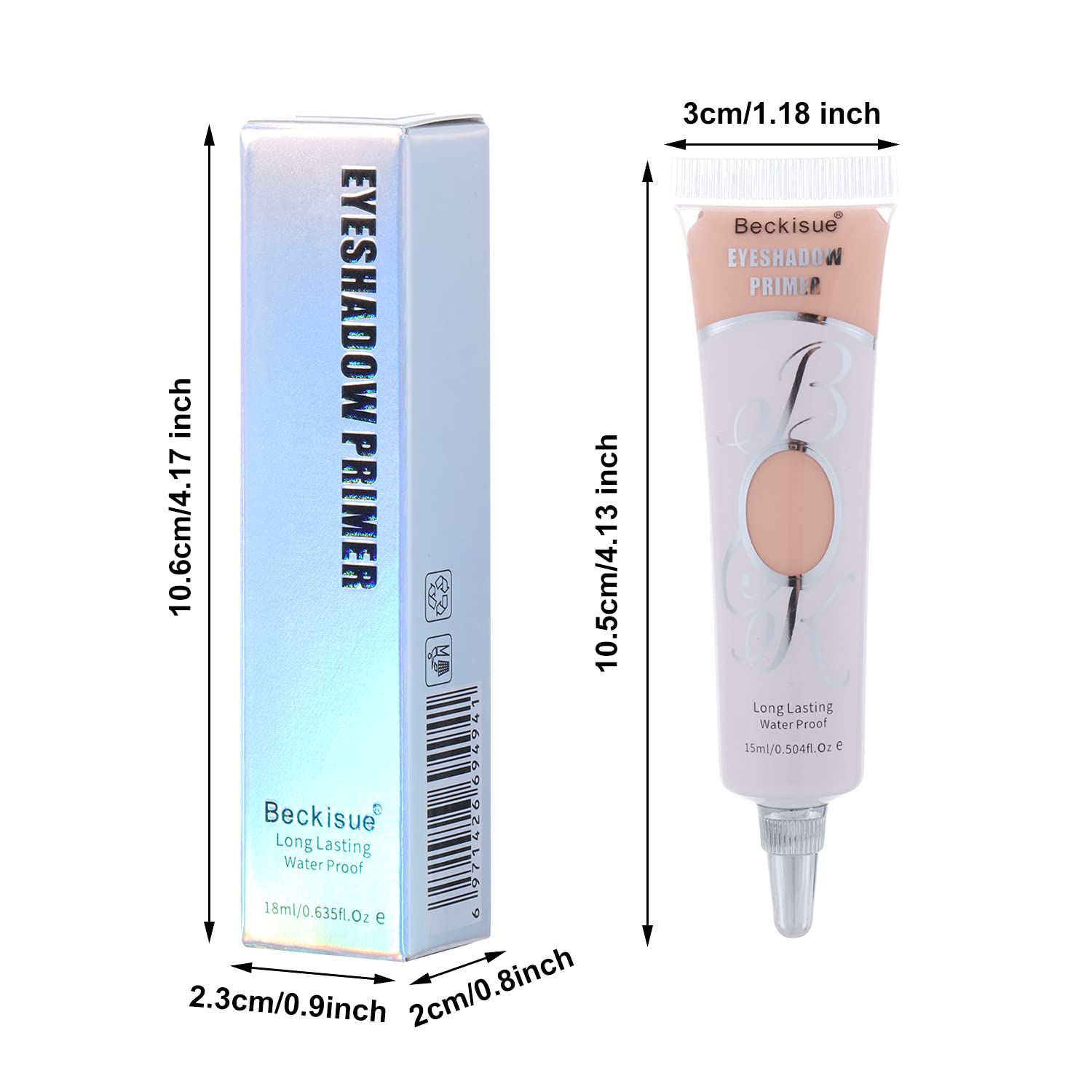 2PCS Matte Eyeshadow Primer, Makeup Eyeshadow Base to Prevent Oily Lids and Creasing, Long-lasting W