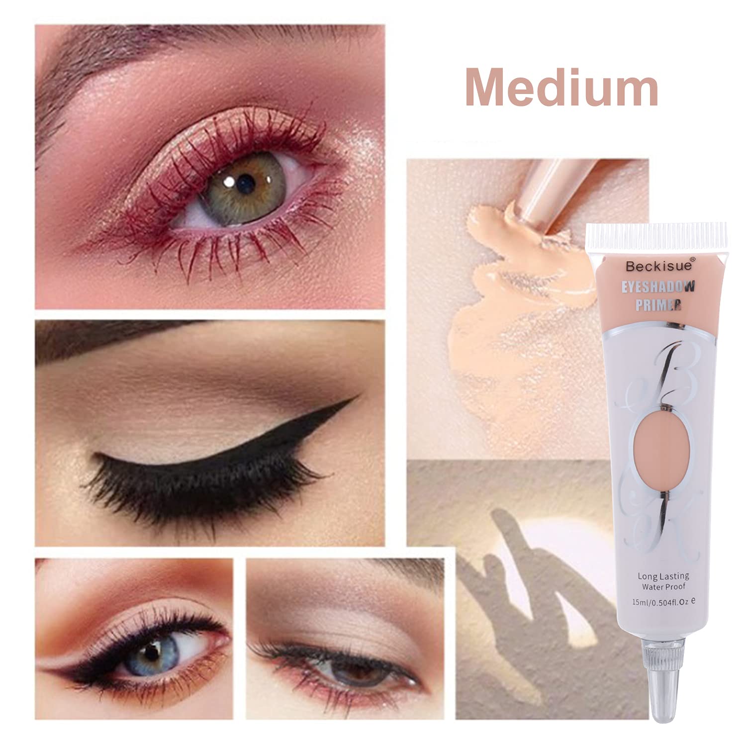 2PCS Matte Eyeshadow Primer, Makeup Eyeshadow Base to Prevent Oily Lids and Creasing, Long-lasting W