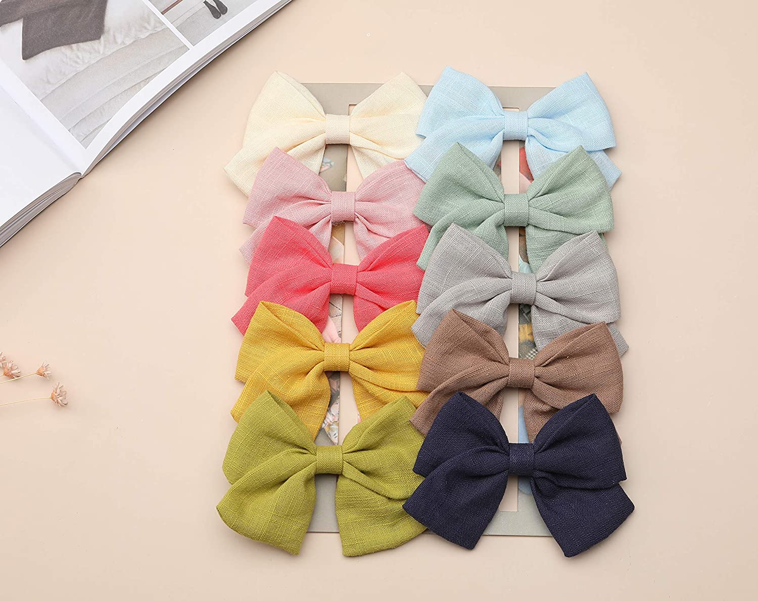 Baby Girls Hair Clips,Bows for Girls,10 Pack Alligator Clips Hair Accessory for Babies Infant Toddle