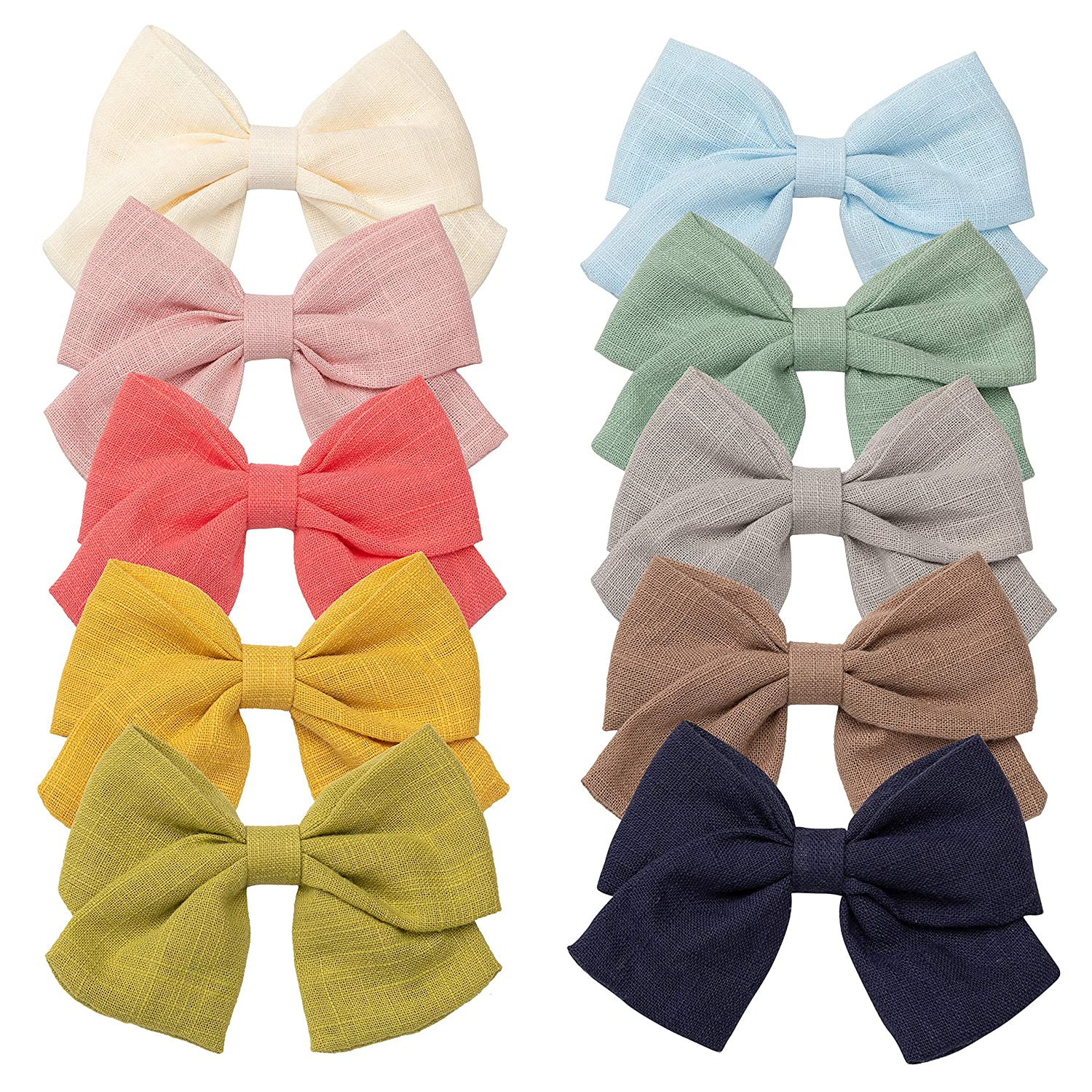 Baby Girls Hair Clips,Bows for Girls,10 Pack Alligator Clips Hair Accessory for Babies Infant Toddle