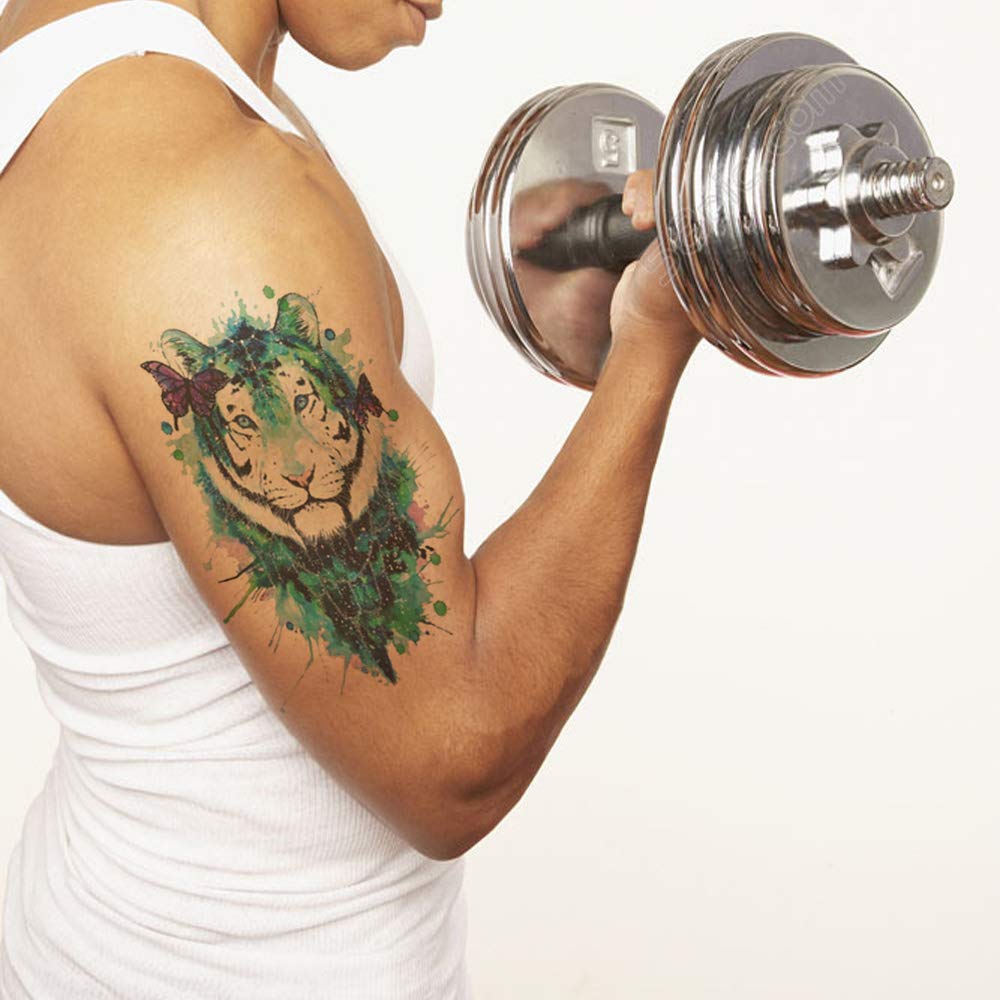 Yesallwas Temporary Tattoo for men, Teens Guys,kids boys (8 Sheets), Large Waterproof long lasting F