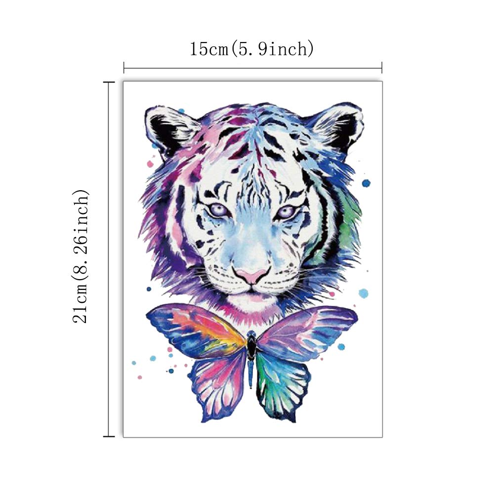 Yesallwas Temporary Tattoo for men, Teens Guys,kids boys (8 Sheets), Large Waterproof long lasting F